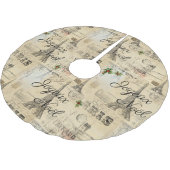 Paris Joyeux Noel Kerstmis Boom Skirt Kerstboom Rok (Gekanteld)