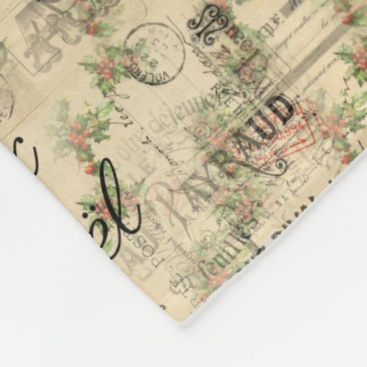 Paris Joyeux Noel Kerstmis  Fleece Blanket (Hoek)