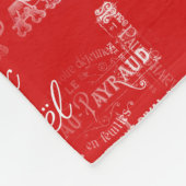 Paris Joyeux Noel Kerstrode kersttas Fleece Deken (Hoek)