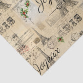 Paris Joyeux Noel -themapapier voor kerstmis Tissuepapier (Detail)