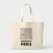 Paris Jumbo Canvas tas. Grote Tote Bag (Voorkant)