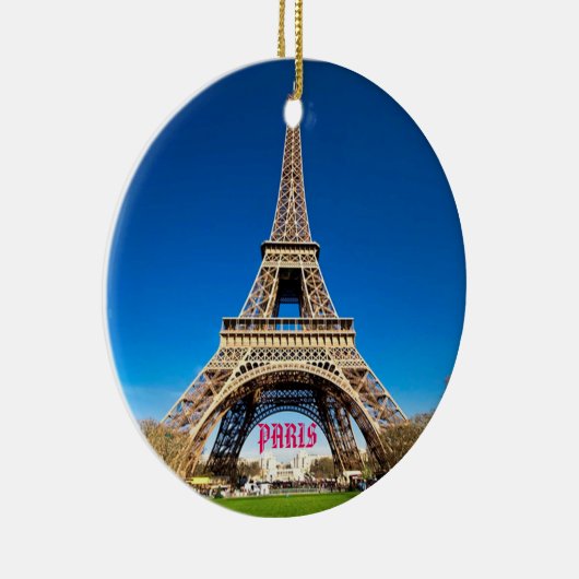 Paris kerstversiering keramisch ornament (Rechts)