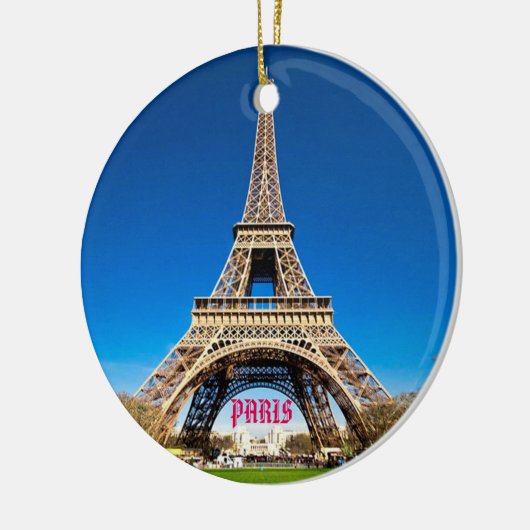 Paris kerstversiering keramisch ornament (Links)