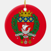 Paris kerstversiering keramisch ornament (Achterkant)