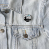 PARIS Klein Meisje dat Blauwe Bubbel Kunst Knop ma Ronde Button 3,2 Cm (In situ)
