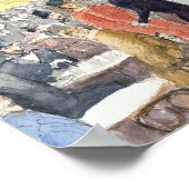 PARIS, LA BELLE EPOQUE, WATERVERF CITYSCAPE POSTER (Hoek)