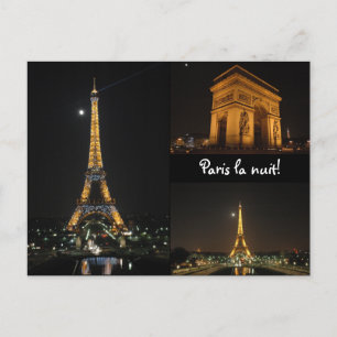 Paris la nuit! briefkaart
