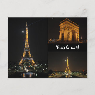 Paris la nuit! briefkaart