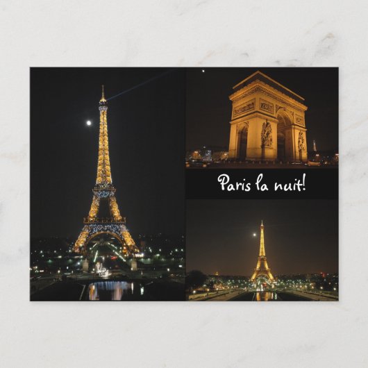 Paris la nuit! briefkaart (Voorkant)