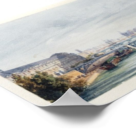 Paris La Seine Pont - Bridge Poster (Hoek)