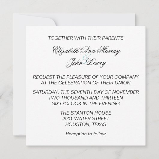 Paris La Tour Eiffel Eiffel Tower Uitnodiging (Achterkant)