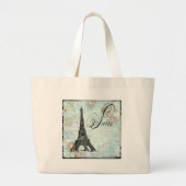 Paris La Tour Eiffel French Design Grote Tote Bag (Voorkant)