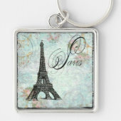 Paris La Tour Eiffel French Design Sleutelhanger (Voorkant)