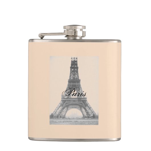 Paris – La Tour Eiffel pastel Eifelturm Heupfles (Voorkant)