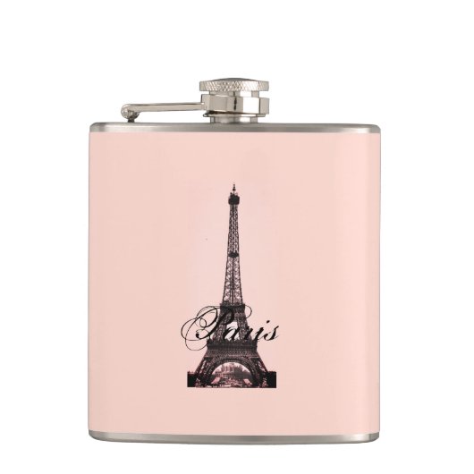 Paris – La Tour Eiffel pastel Eifelturm Heupfles (Voorkant)