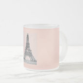 Paris – La Tour Eiffel pastel Eifelturm Matglas Koffiemok (Voorkant rechts)