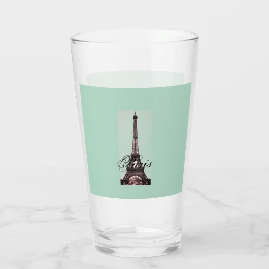 Paris – La Tour Eiffel pastel Eiffelturm Glas (Achterkant)