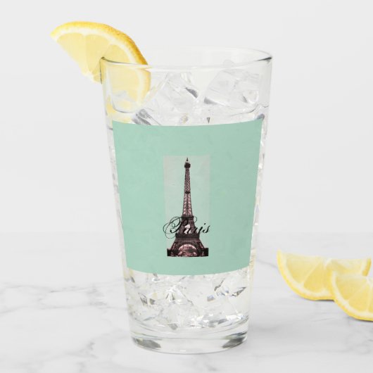 Paris – La Tour Eiffel pastel Eiffelturm Glas (Voorkant ijs)