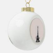 Paris – La Tour Eiffel pastel Eiffelturm Keramische Bal Ornament (Links)