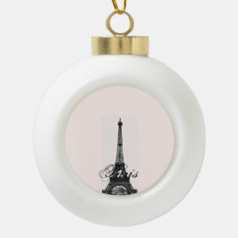 Paris – La Tour Eiffel pastel Eiffelturm Keramische Bal Ornament