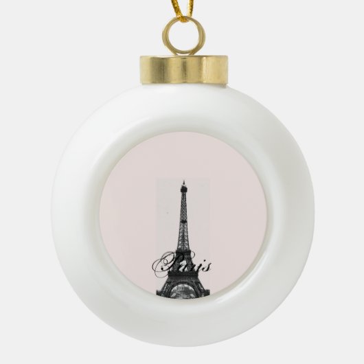 Paris – La Tour Eiffel pastel Eiffelturm Keramische Bal Ornament (Voorkant)