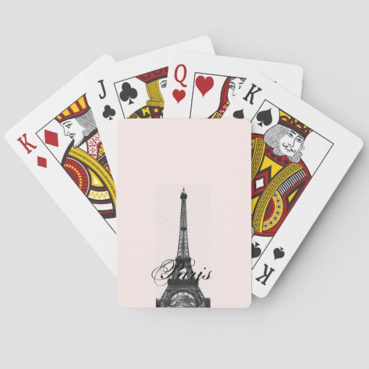Paris – La Tour Eiffel pastel Eiffelturm Pokerkaarten (Achterkant)
