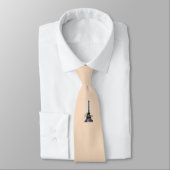 Paris – La Tour Eiffel tie apricot Stropdas (Gebonden)