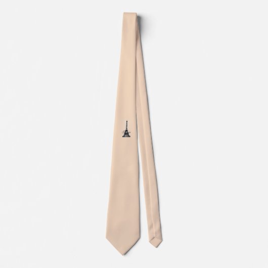 Paris – La Tour Eiffel tie apricot Stropdas (Voorkant)