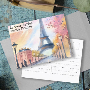  Paris La tour Eiffel Waterverf Briefkaart