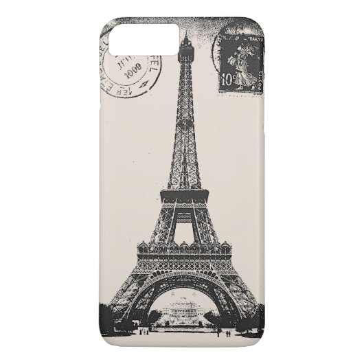 Paris La Tower Eiffel  Briefkaart Case-Mate iPhone Case (Achterkant)