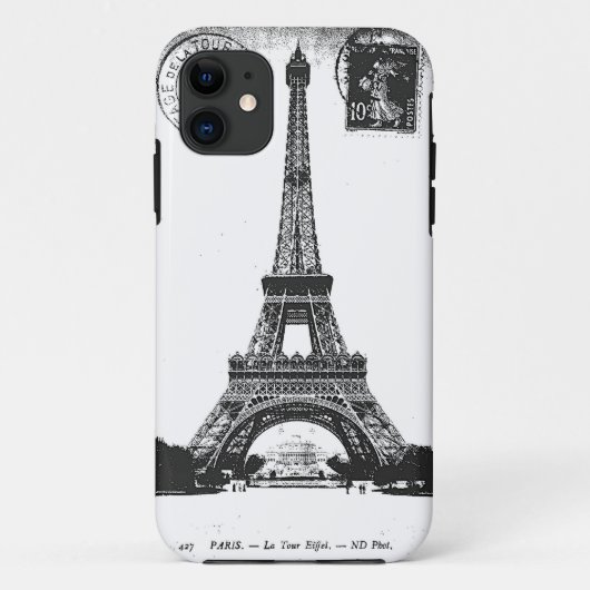 Paris La Tower Eiffel  Briefkaart Case-Mate iPhone Case (Achterkant)