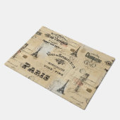 Paris Label Collage French Briefkaart Doormat Deurmat (Schuin)