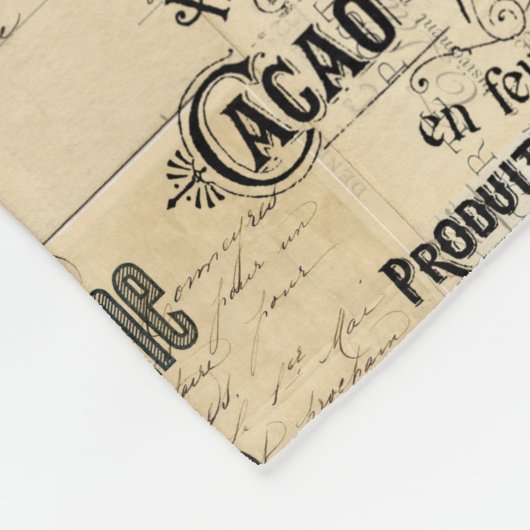 Paris Label Collage French Briefkaart Fleece Blank (Hoek)