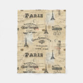 Paris Label Collage French Briefkaart Fleece Blank (Voorkant)