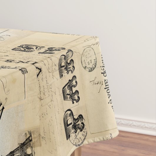 Paris Label Collage French Briefkaarten Table Clot Tafelkleed (Voorbeeld)