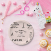 Paris Label Collage French Paper Bord (Feest)