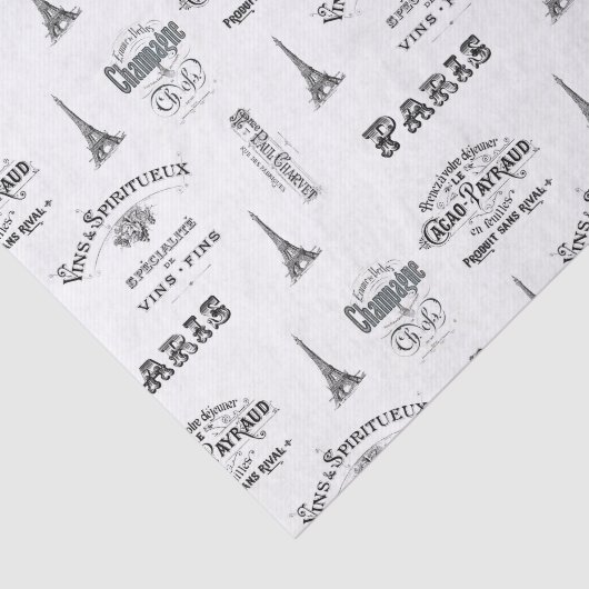 Paris Label Collage-weefselpapier Tissuepapier (Detail)