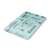 Paris Label French Aqua Bathmat Badmat (Gekanteld)
