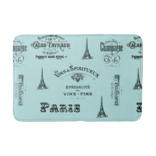 Paris Label French Aqua Bathmat Badmat