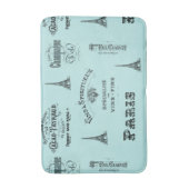 Paris Label French Aqua Bathmat Badmat (Voorkant Verticaal)