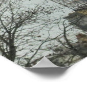 Paris Lamp Post and Eiffel Tower Scene in Winter Poster (Hoek)