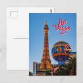 Paris Las Vegas at dusk Briefkaart (Voorkant / Achterkant)