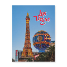 Paris Las Vegas at dusk Magnetic Card