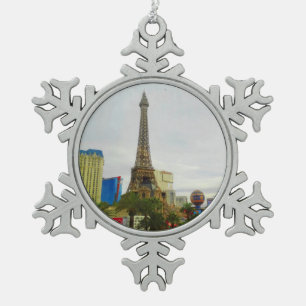 Paris Las Vegas Hotel & Casino #4-1 Tin Sneeuwvlok Ornament