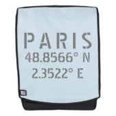 Paris Latitude Longitude Rugtassen (Voorkant)
