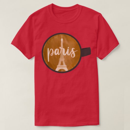 Paris Latte Art T-shirt (Design voorkant)