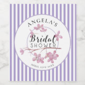 Paris Lente Sering Strepen Bruidsmeisjesfeest  Wijn Etiket (Enkel label)