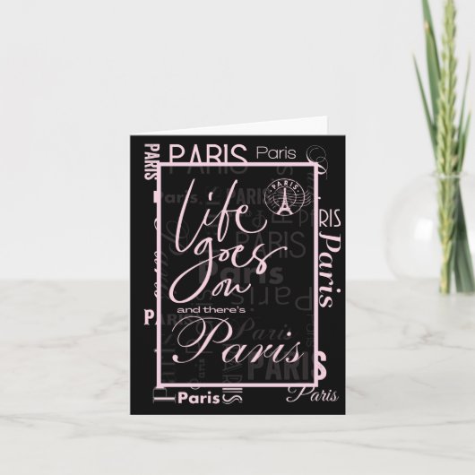 Paris leven gaat door uitnodiging (Voorkant)