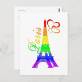 Paris  | LGBTQ+ Pride Briefkaart (Voorkant / Achterkant)