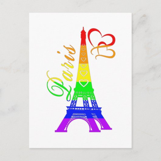 Paris  | LGBTQ+ Pride Briefkaart (Voorkant)